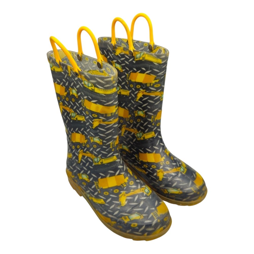 Kids Construction Pattern Rain Boots
